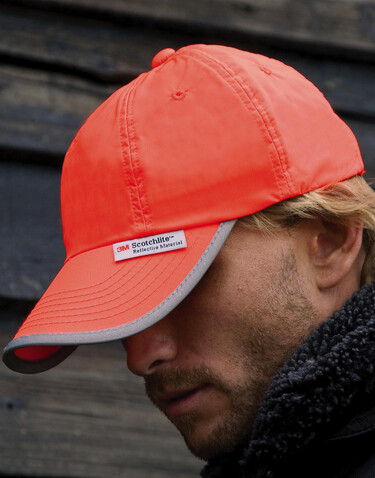 Result Caps Reflective Cap, Fluorescent Orange, One Size bedrucken, Art.-Nr. 335344050