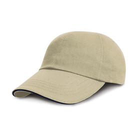 Result Caps Brushed Cotton Sandwich Cap, Natural/Navy, One Size bedrucken, Art.-Nr. 342340600 Result Caps Brushed Cotton Sandwich Cap, Natural/Navy, One Size bedrucken, Art.-Nr. 342340600