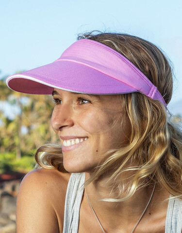 Result Caps Sport Visor, Pink/White, One Size bedrucken, Art.-Nr. 348344630