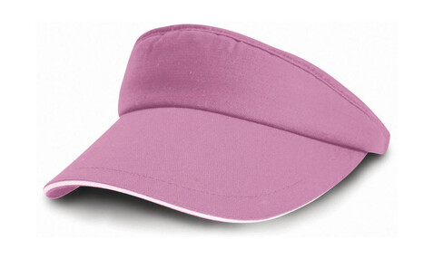 Result Caps Sport Visor, Pink/White, One Size bedrucken, Art.-Nr. 348344630