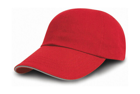 Result Caps Brushed Cotton Decorator Cap with Sandwich Peak, Red/Putty, One Size bedrucken, Art.-Nr. 350344530