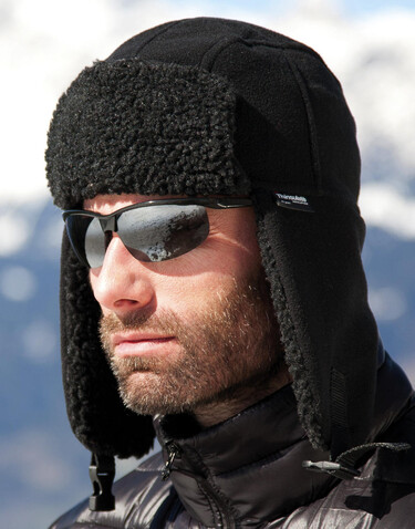 Result Thinsulate Sherpa Hat, Black, L bedrucken, Art.-Nr. 358331015