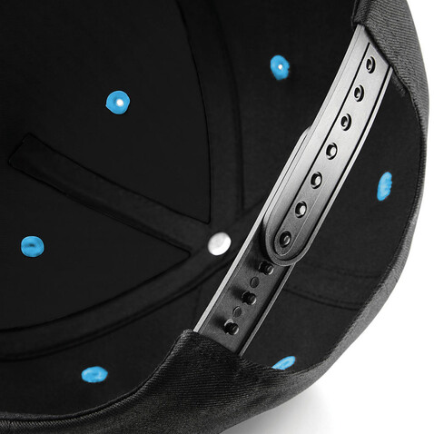 Beechfield 5 Panel Contrast Snapback, Black/Surf Blue, One Size bedrucken, Art.-Nr. 361691720