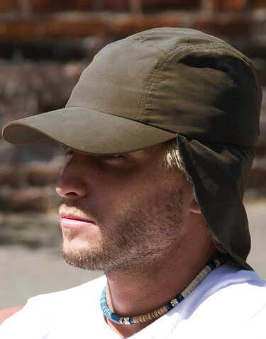 Result Caps Ulti Legionnaire Cap, Desert Khaki, One Size bedrucken, Art.-Nr. 369347110