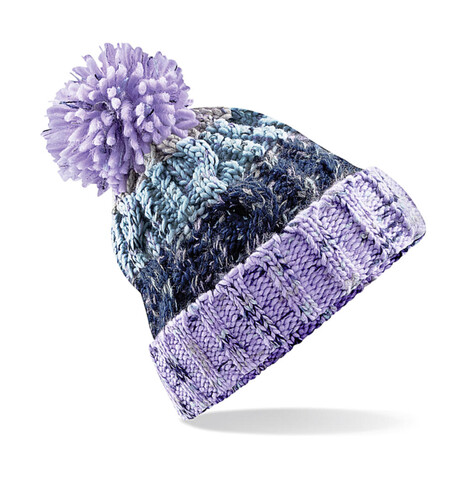 Beechfield Corkscrew Pom Pom Beanie, Lavender Fizz, One Size bedrucken, Art.-Nr. 369693440