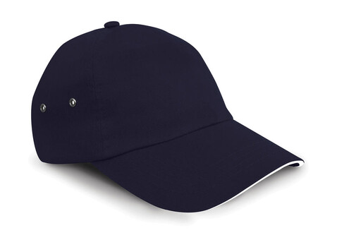 Result Caps Plush Sandwich Cap, Navy/White, One Size bedrucken, Art.-Nr. 372342520