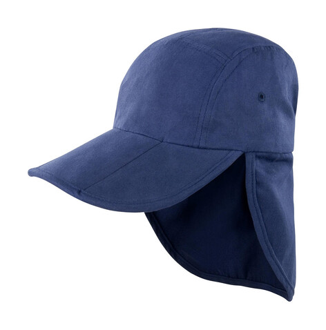 Result Caps Fold Up Legionnaire Cap, Navy, One Size bedrucken, Art.-Nr. 376342000