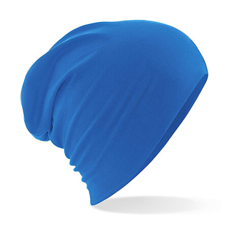 Beechfield Hemsedal Cotton Slouch Beanie, Sapphire Blue, One Size bedrucken, Art.-Nr. 385693290