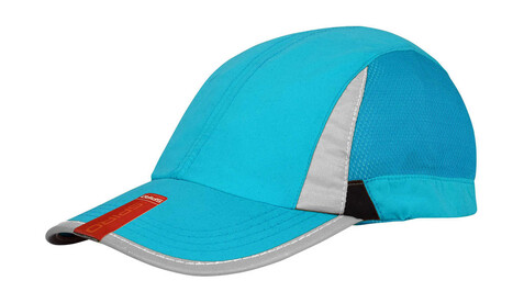 Result Caps Spiro Sport Cap, Aqua/Black, One Size bedrucken, Art.-Nr. 386343610