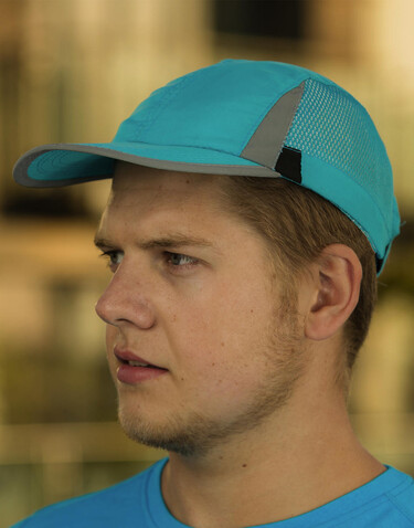 Result Caps Spiro Sport Cap, Aqua/Black, One Size bedrucken, Art.-Nr. 386343610