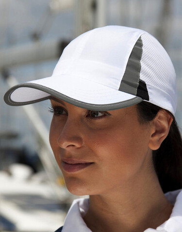 Result Caps Spiro Sport Cap, White/Black, One Size bedrucken, Art.-Nr. 386340560