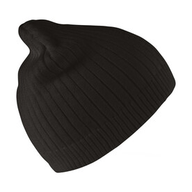 Result Caps Delux Double Knit Cotton Beanie Hat, Black, One Size bedrucken, Art.-Nr. 388341010 Result Caps Delux Double Knit Cotton Beanie Hat, Black, One Size bedrucken, Art.-Nr. 388341010