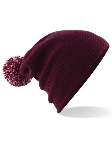 Beechfield Snowstar Beanie, Black/Orange, One Size bedrucken, Art.-Nr. 397691670