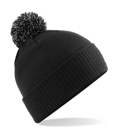 Beechfield Snowstar Beanie, Black/Graphite Grey, One Size bedrucken, Art.-Nr. 397691530