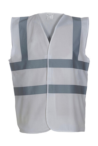 Yoko Fluo 2 Band+Brace Waistcoat, White, 2XL bedrucken, Art.-Nr. 402770007