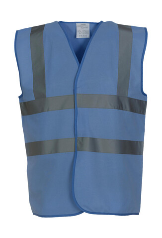 Yoko Fluo 2 Band+Brace Waistcoat, Sky Blue, 2XL bedrucken, Art.-Nr. 402773207