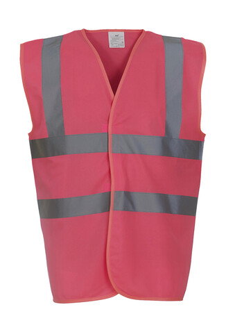 Yoko Fluo 2 Band+Brace Waistcoat, Pink, 2XL bedrucken, Art.-Nr. 402774197