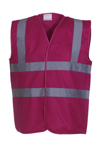 Yoko Fluo 2 Band+Brace Waistcoat, Raspberry, M bedrucken, Art.-Nr. 402774204