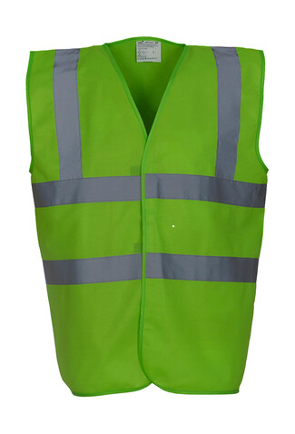 Yoko Fluo 2 Band+Brace Waistcoat, Lime, 3XL bedrucken, Art.-Nr. 402775218