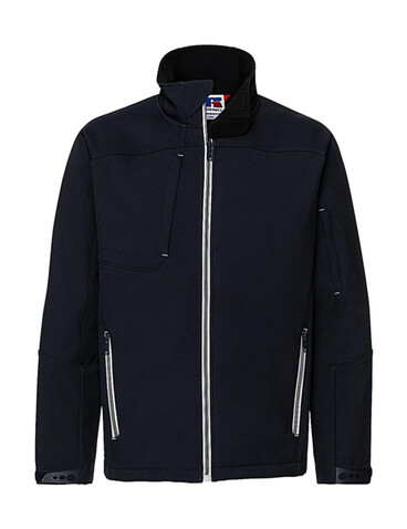 Russell Europe Men`s Bionic Softshell Jacket, French Navy, L bedrucken, Art.-Nr. 417002015