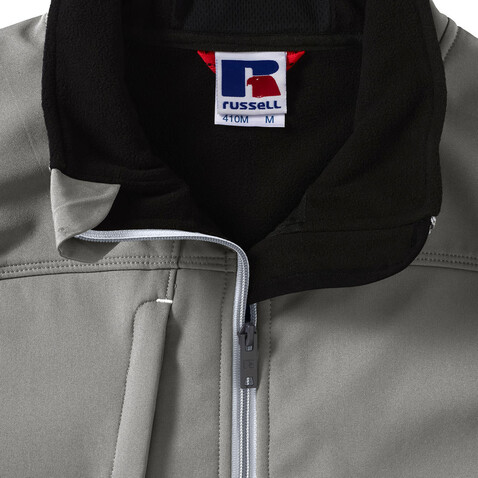 Russell Europe Men`s Bionic Softshell Jacket, Iron Grey, S bedrucken, Art.-Nr. 417001193