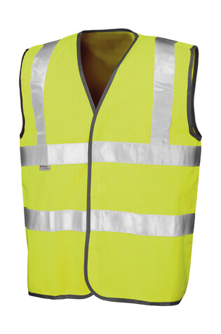 Result Safety Hi-Vis Vest, Fluorescent Yellow, L/XL bedrucken, Art.-Nr. 421336056