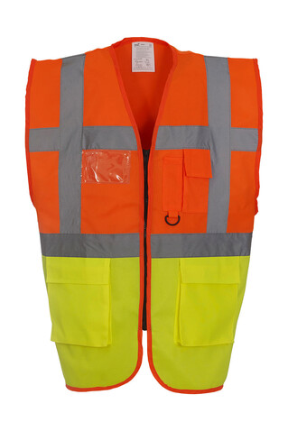 Yoko Fluo Executive Waistcoat, Fluo Orange/Fluo Yellow, 2XL bedrucken, Art.-Nr. 421774545 Yoko Fluo Executive Waistcoat, Fluo Orange/Fluo Yellow, 2XL bedrucken, Art.-Nr. 421774545