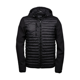 Tee Jays Hooded Crossover Jacket, Black, S bedrucken, Art.-Nr. 423541013