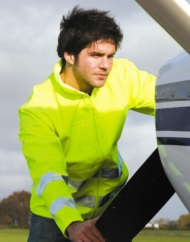 Result Hi-Vis Softshell Jacket, Fluorescent Orange, S bedrucken, Art.-Nr. 427334053