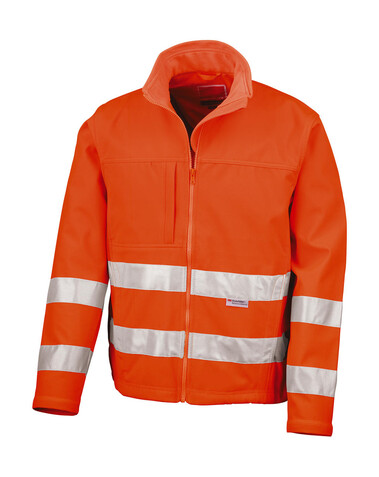 Result Hi-Vis Softshell Jacket, Fluorescent Orange, S bedrucken, Art.-Nr. 427334053