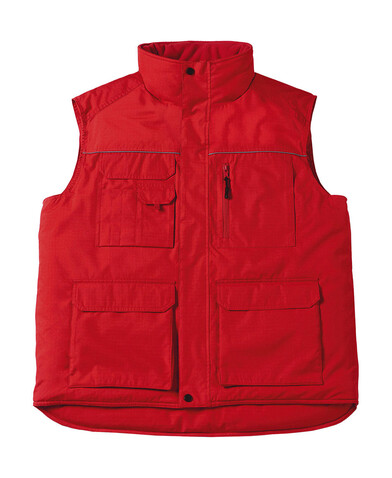 B &amp; C Expert Pro Workwear Bodywarmer, Red, L bedrucken, Art.-Nr. 428424005