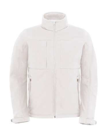 B &amp; C Hooded Softshell/men, White, L bedrucken, Art.-Nr. 431420005