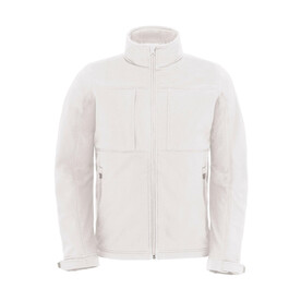 B &amp;amp; C Hooded Softshell/men, White, S bedrucken, Art.-Nr. 431420003