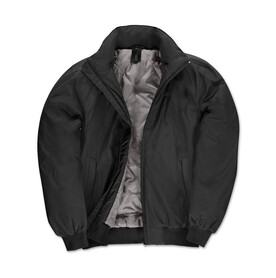 B & C Crew Bomber/men Jacket, Black/Warm Grey, S bedrucken, Art.-Nr. 434421533 B & C Crew Bomber/men Jacket, Black/Warm Grey, S bedrucken, Art.-Nr. 434421533