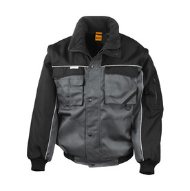 Result Heavy Duty Jacket, Grey/Black, S bedrucken, Art.-Nr. 437331483 Result Heavy Duty Jacket, Grey/Black, S bedrucken, Art.-Nr. 437331483