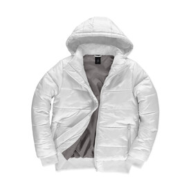 B &amp;amp; C Superhood/men Jacket, White/Warm Grey, S bedrucken, Art.-Nr. 437420723