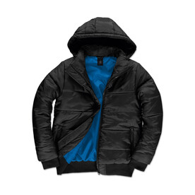 B &amp;amp; C Superhood/men Jacket, Black/Cobalt Blue, S bedrucken, Art.-Nr. 437421553