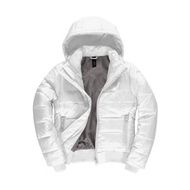 B &amp;amp; C Superhood/women Jacket, White/Warm Grey, XS bedrucken, Art.-Nr. 439420722