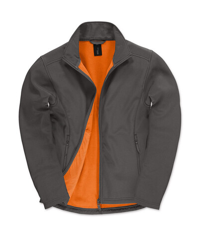 B &amp; C ID.701 Softshell Jacket, Dark Grey/Neon Orange, L bedrucken, Art.-Nr. 445421705