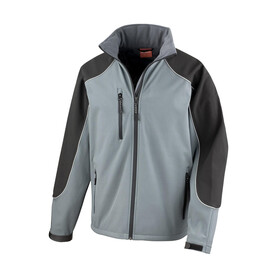 Result Ice Fell Hooded Softshell Jacket, Grey/Black, XS bedrucken, Art.-Nr. 448331482 Result Ice Fell Hooded Softshell Jacket, Grey/Black, XS bedrucken, Art.-Nr. 448331482