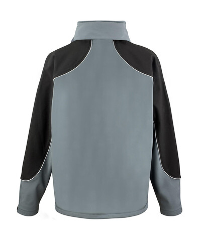 Result Ice Fell Hooded Softshell Jacket, Grey/Black, XS bedrucken, Art.-Nr. 448331482