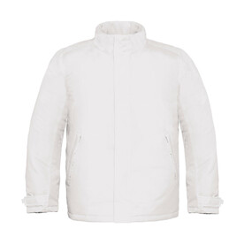 B &amp;amp; C Real+/men Heavy Weight Jacket, White, S bedrucken, Art.-Nr. 452420003