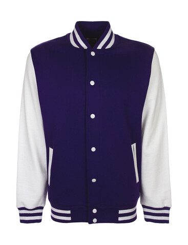 FDM Varsity Jacket, Purple/White, XL bedrucken, Art.-Nr. 455553746