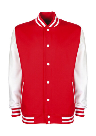 FDM Varsity Jacket, Fire Red/White, 3XL bedrucken, Art.-Nr. 455554508 FDM Varsity Jacket, Fire Red/White, 3XL bedrucken, Art.-Nr. 455554508