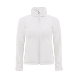 B &amp;amp; C Hooded Softshell/women, White, XS bedrucken, Art.-Nr. 462420002