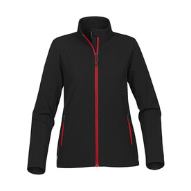 StormTech Women`s Orbiter Softshell Jacket, Black/Bright Red, S bedrucken, Art.-Nr. 469181793