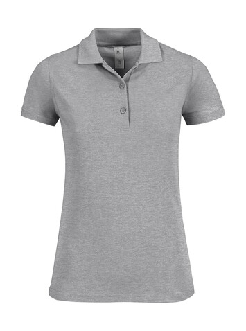 B &amp; C Safran Timeless/women Polo, Heather Grey, XS bedrucken, Art.-Nr. 508421232