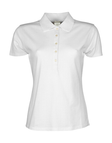 Tee Jays Ladies` Luxury Stretch Polo, White, S bedrucken, Art.-Nr. 513540003