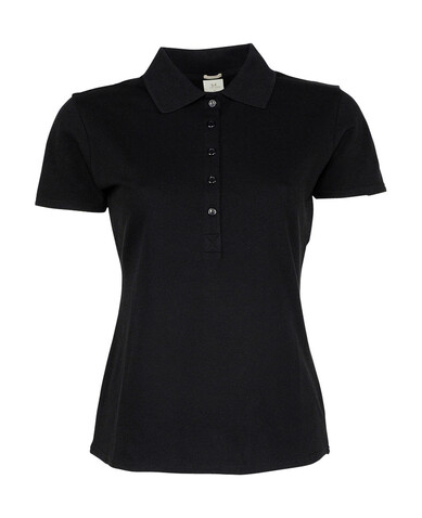 Tee Jays Ladies` Luxury Stretch Polo, Black, L bedrucken, Art.-Nr. 513541015