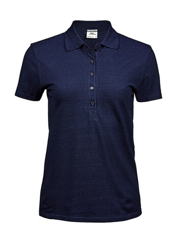 Tee Jays Ladies` Luxury Stretch Polo, Denim, S bedrucken, Art.-Nr. 513543083